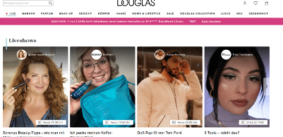 Shopping-Livestream Beispiel Douglas